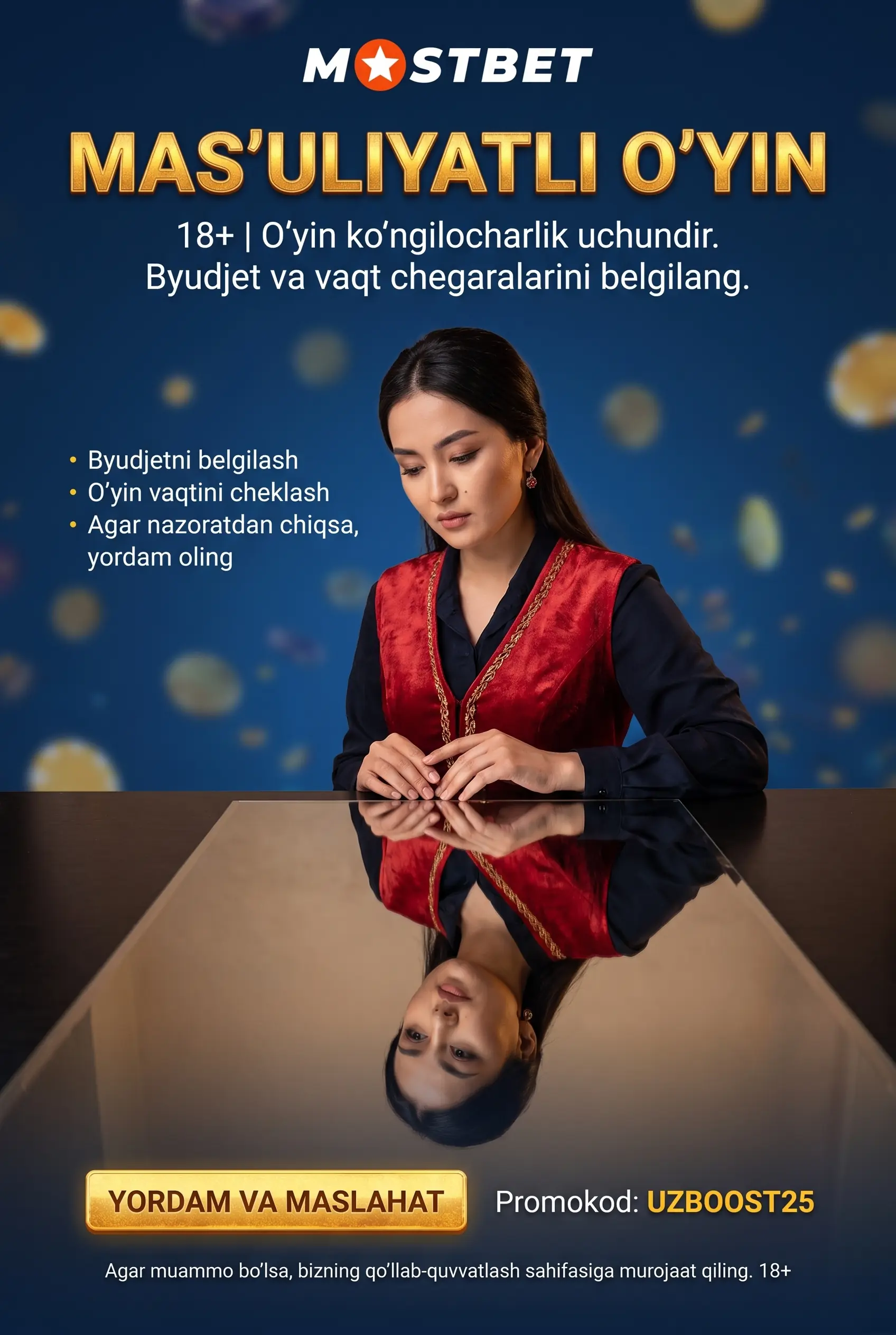 Mas'uliyatli o'yin va 18+ cheklovi